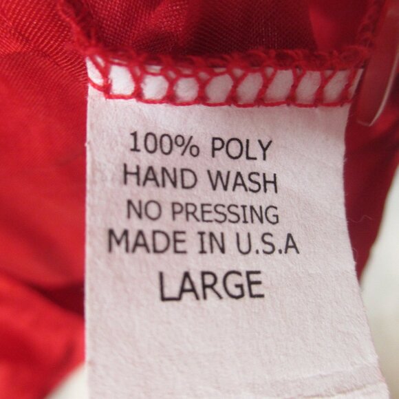 Beluva San Francisco Crinkle Pleated Shirt Womens L Red Button Front Blouse - Picture 6 of 9